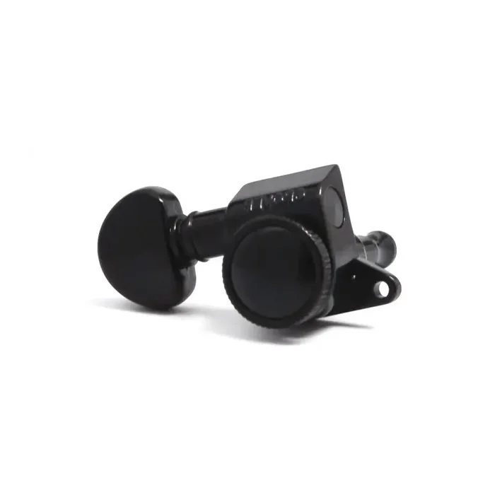 ROTO-GRIP Mini Size Guitar Machine Heads, Blach Chrome / 6-in-Line, Lefthand (Right / Treble Side)