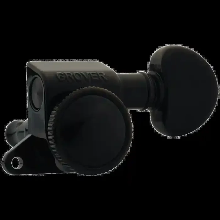 ROTO-GRIP Mini Size Guitar Machine Heads, Black Chrome / 6-in-Line (Left / Bass Side)