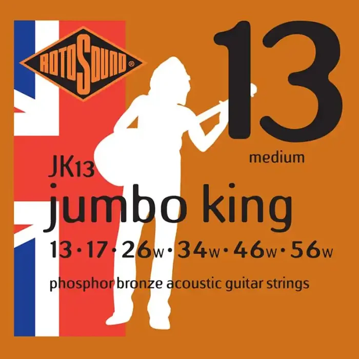 Rotosound Jumbo King snarenset akoestisch, phosphor bronze wound, 13-56, medium