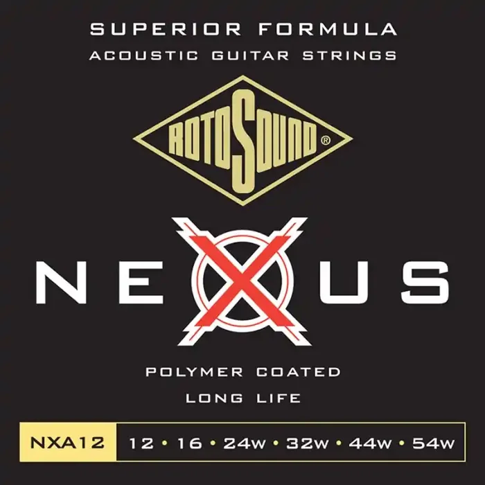 Rotosound Nexus snarenset akoestisch, coated phosphor bronze, 12-54, medium light