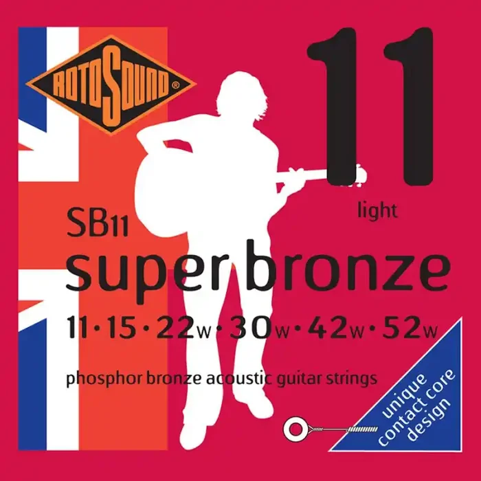 Rotosound PSD Super Bronze snarenset akoestisch, phosphor bronze, 11-52, light