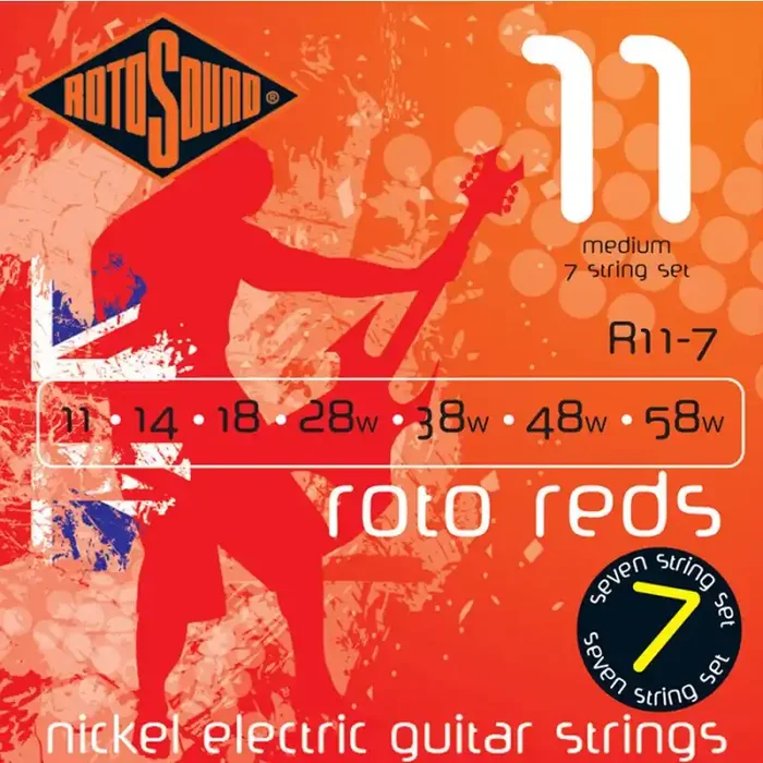 Rotosound Roto snarenset elektrisch 7-snarig, nickel wound 11-58, medium