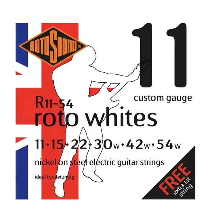 Rotosound Roto string set electric nickel wound 11-54, custom gauge