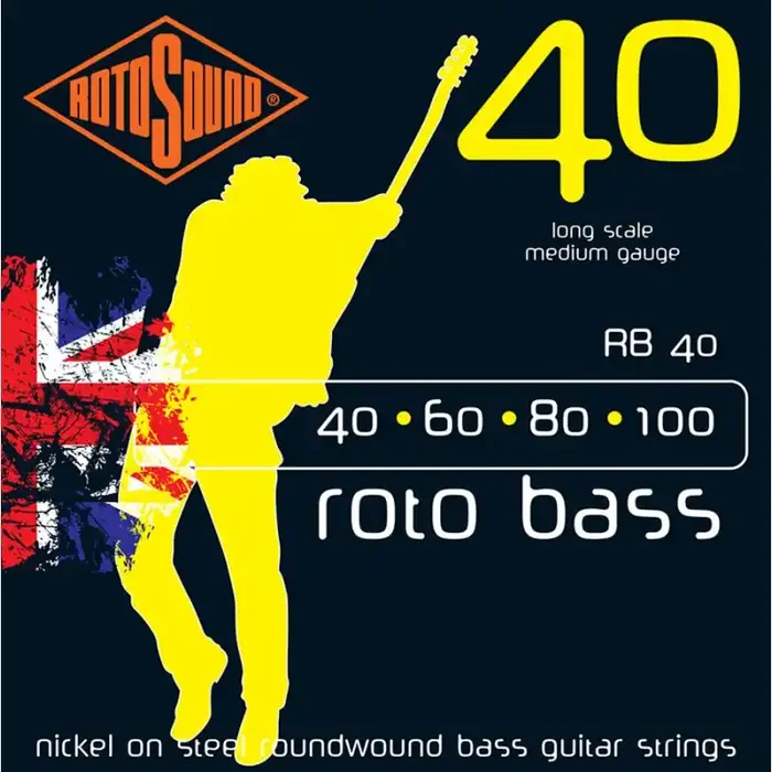 Rotosound Rotobass snarenset basgitaar, nickel wound, 40-100, medium gauge