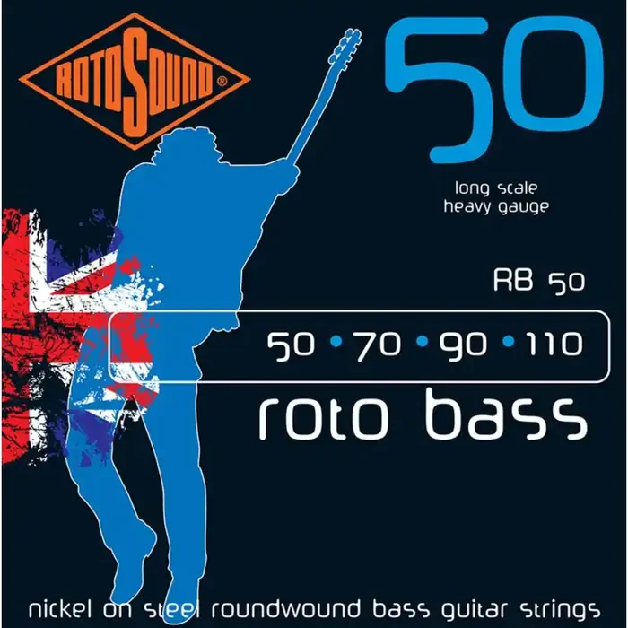 Rotosound Rotobass snarenset basgitaar, nickel wound, 50-110, heavy gauge