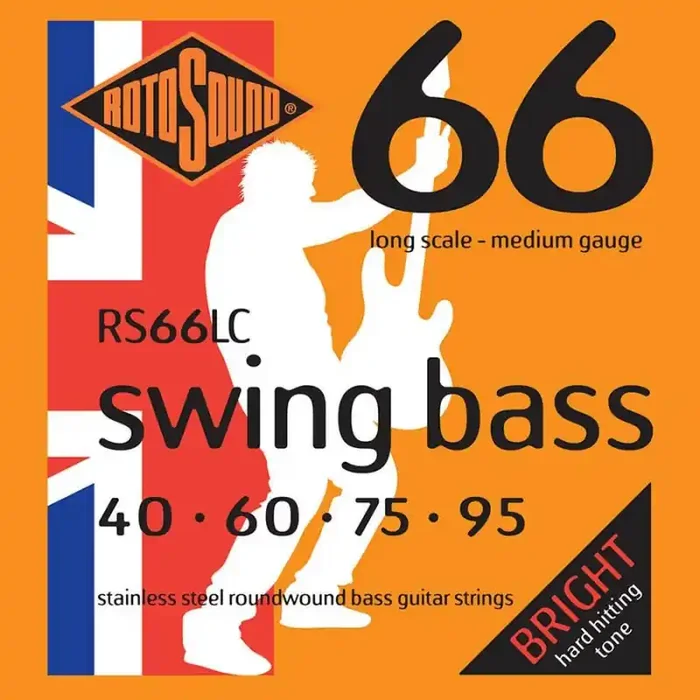 Rotosound Swing Bass 66 snarenset basgitaar, stainless steel, 40-95, medium gauge