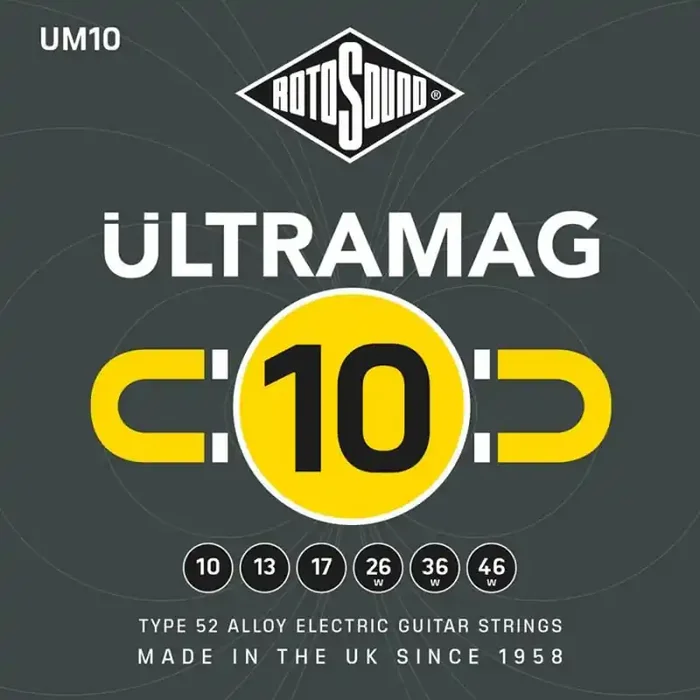 Rotosound Ultramag string set electric type 52 alloy wound 10-46, regular
