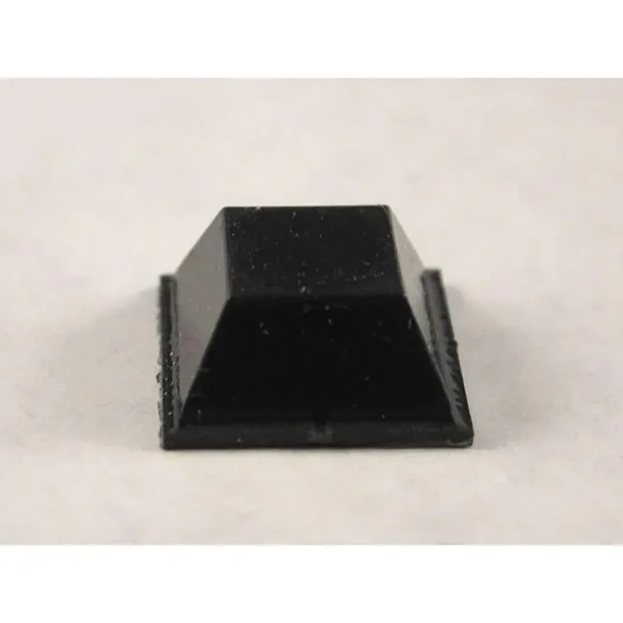 Rubber Feet square-style, small, self-adhesive, black – 24 pcs.