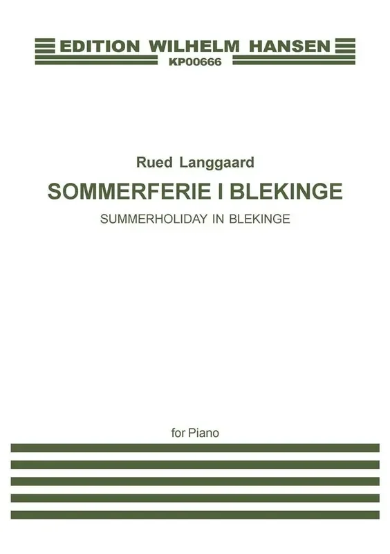 Rued Langgaard Sommerferie I blekinge (BVN 123) Klavier Solo