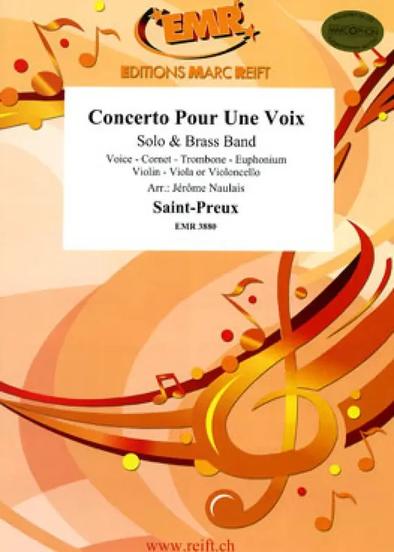 Saint-Preux Concerto Pour Une Voix (Arr. Jérôme Naulais) Brass Band