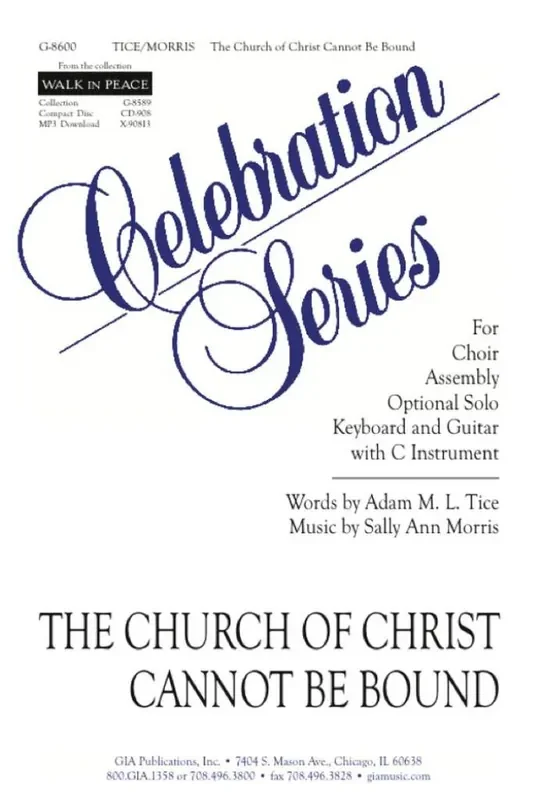 Sally Ann Morris The Church of Christ Cannot Be Bound – Guitar part Gemischter Chor mit Klavier/Orgel