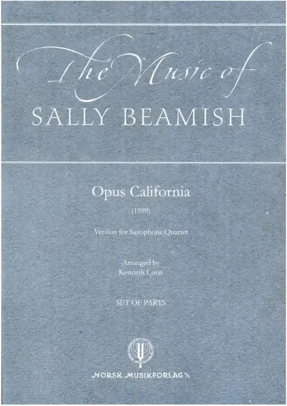 Sally Beamish Opus California (Arr. Kenneth Coon) Saxophon Ensemble