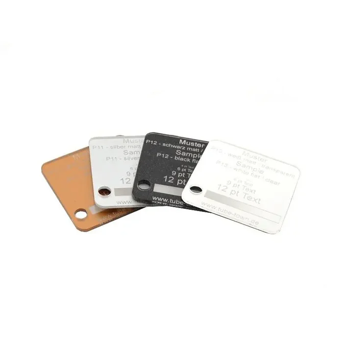 Sample Faceplate Reverse P10 gold flat / clear