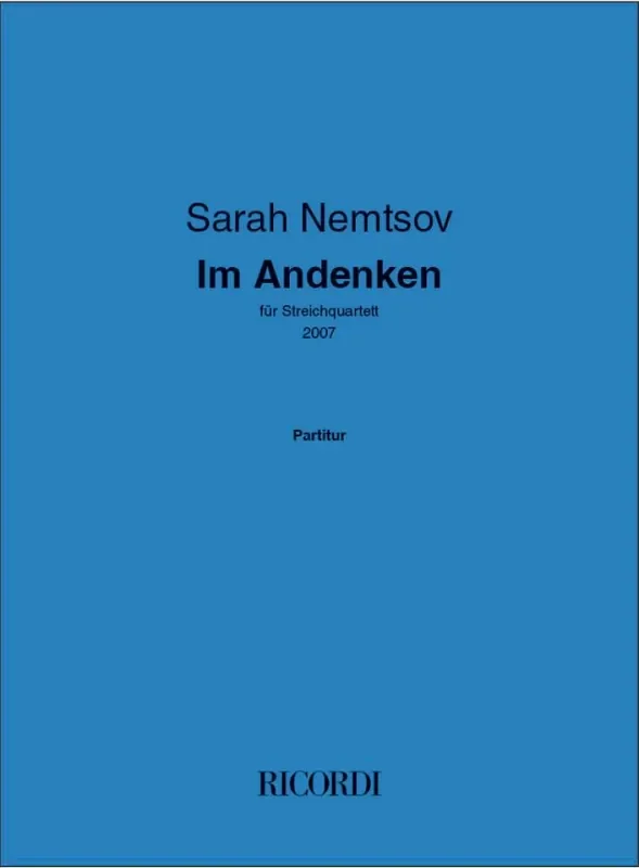 Sarah Nemtsov Im Andenken Streichquartett