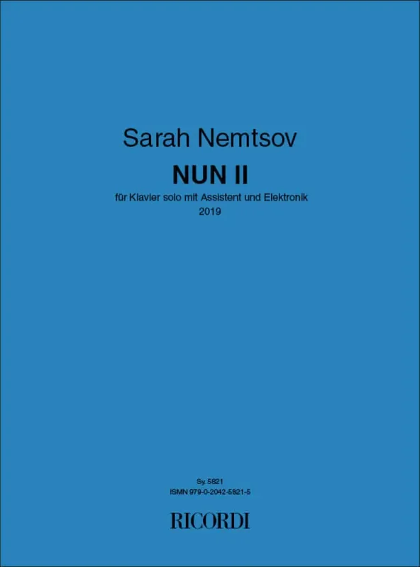 Sarah Nemtsov NUN II Klavier Solo