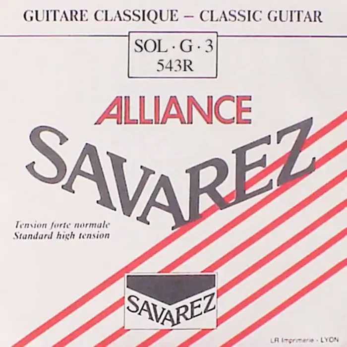Savarez Alliance Classic G-3-snaar, clear KF composite fiber, sluit aan bij 540-R set, normal tension