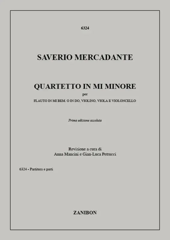 Saverio Mercadante Quartetto In Mi Min. Kammerensemble