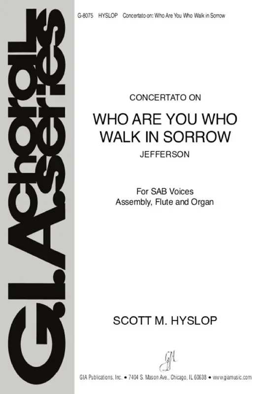 Scott Hyslop Who Are You Who Walk In Sorrow – Instrument parts Gemischter Chor mit Ensemble