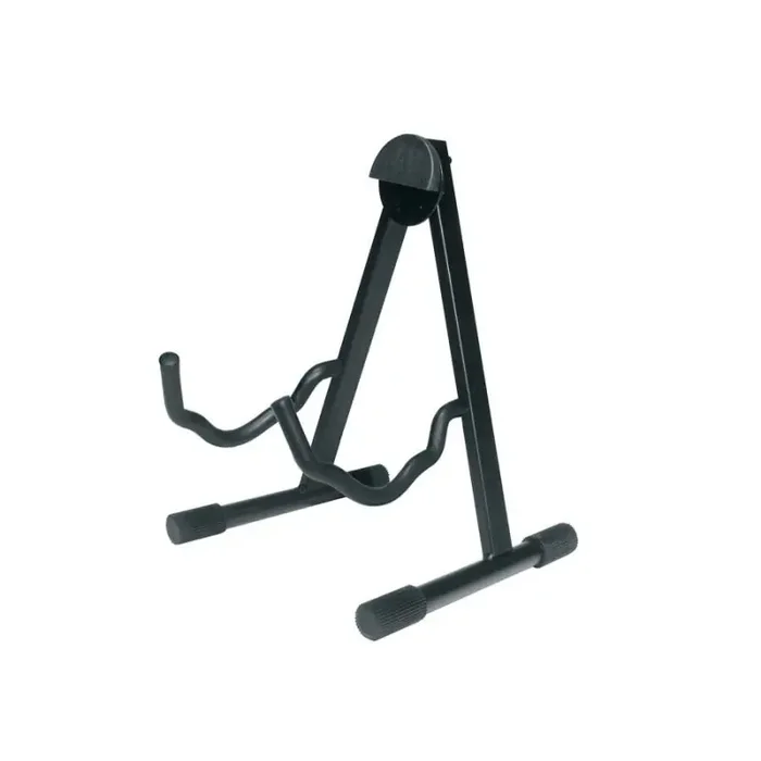 Semi-opvouwbaar gitaarstatief, universeel, A-model, metaal, zwart