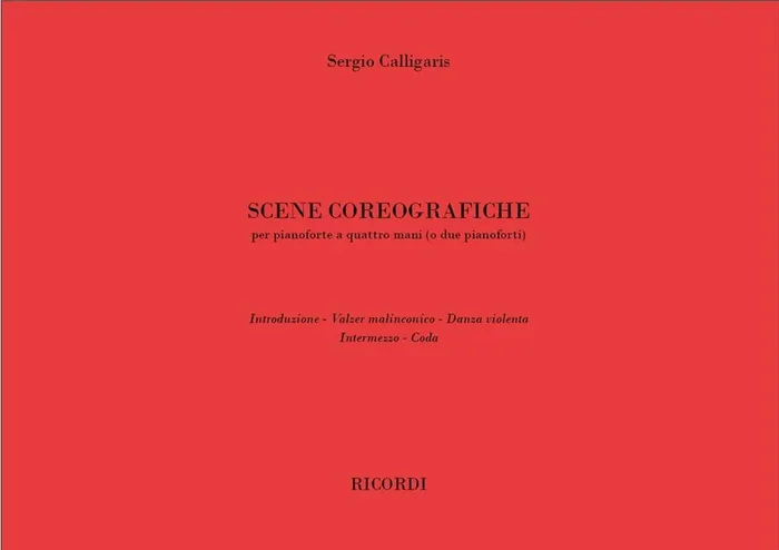 Sergio Calligaris Scene Coreografiche Klavier vierhändig