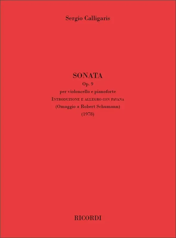 Sergio Calligaris Sonata op. 9 Cello mit Begleitung