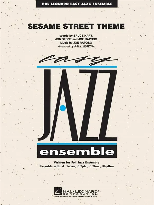 Sesam Street Theme (Arr. Paul Murtha) Jazz Ensemble