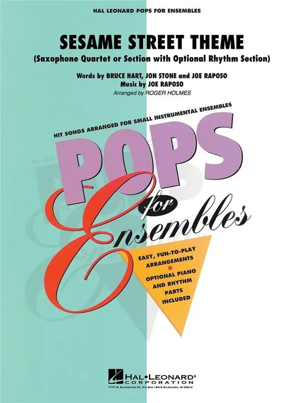 Sesame Street Theme (Arr. Roger Holmes) Saxophon Ensemble