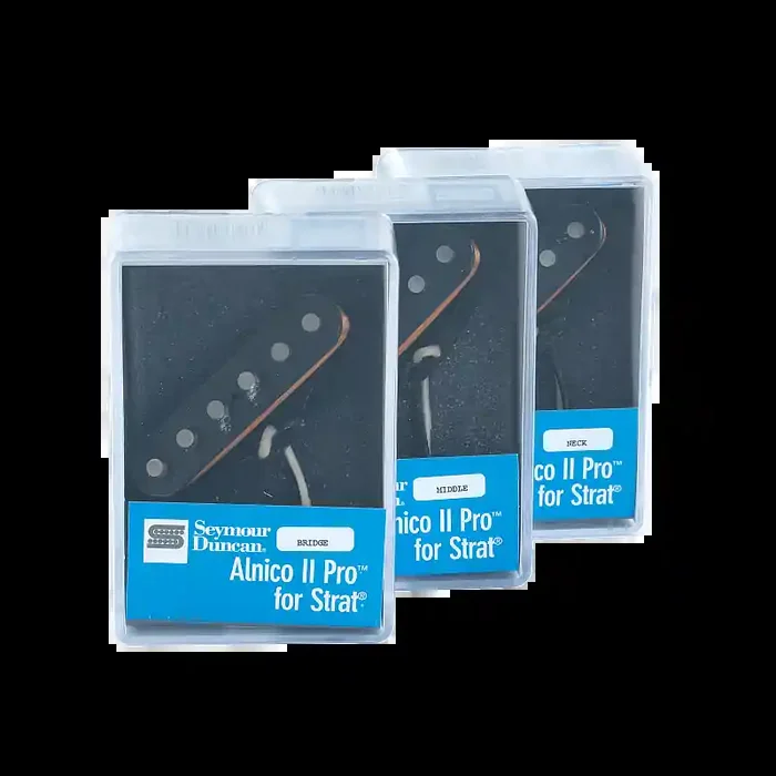 Seymour Duncan APS-1 – Alnico II Pro, Staggered Strat Pickup Set – without Covers