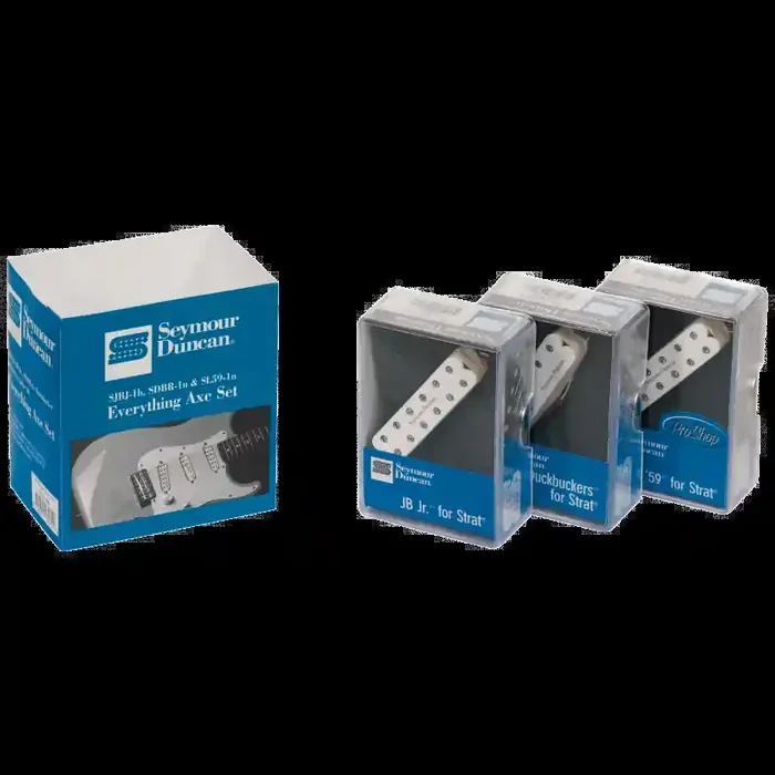 Seymour Duncan Everything Axe Set, Strat Pickup Set, SJBJ-1B JB, SDBR-1N, SL59-1 – White
