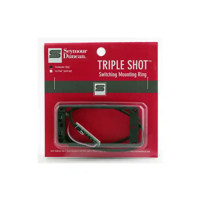 Seymour Duncan STS-1 – Triple Shot, Switching Mounting Ring Set, Flat/Trembucker – Black