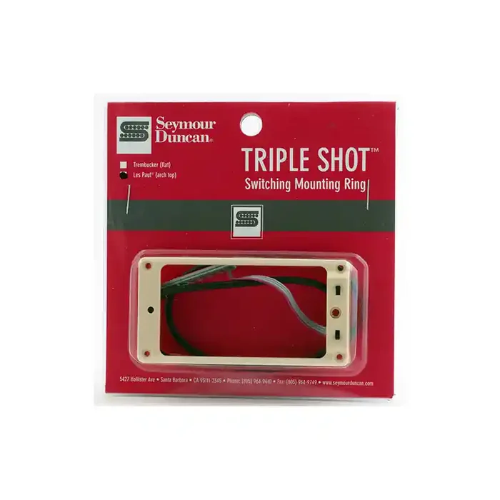 Seymour Duncan STS-2B – Triple Shot, Bridge Switching Mounting Ring, Arched – Creme