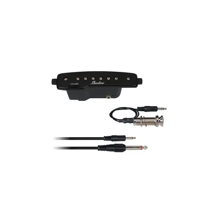 Shadow active soundhole pickup, black humbucker with 4 meter cable, 3v battery, volume, soundhole 9-11cm
