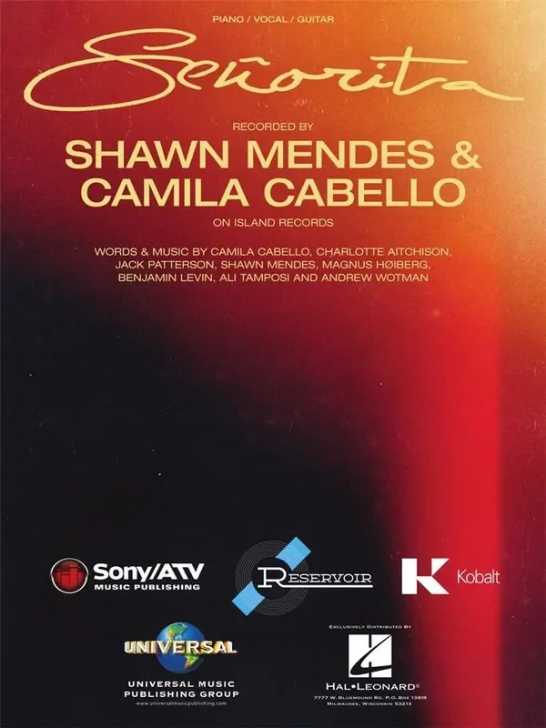 Shawn Mendes SeØorita Klavier, Gesang, Gitarre (Songbooks)