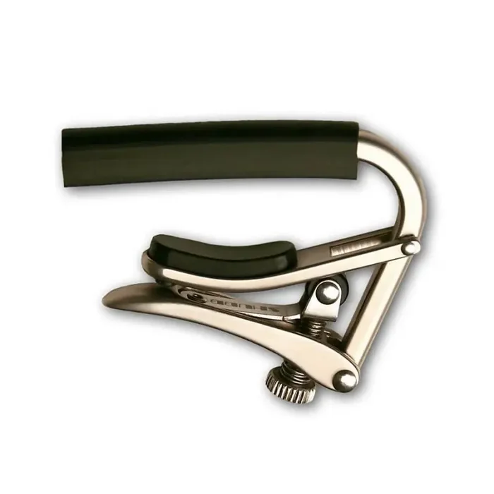 Shubb Standard Series capo for steel string guitar, brushed nickel