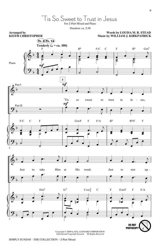 Simply Sunday – The Collection (Arr. Gary Lanier) Frauenchor mit Begleitung