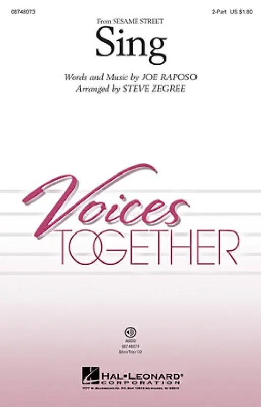 Sing (Arr. Steve Zegree) Frauenchor mit Begleitung
