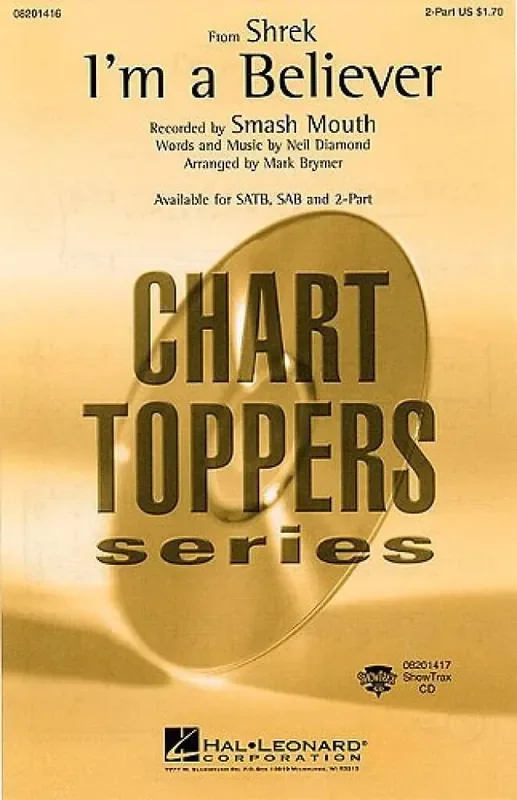 Smash Mouth I‘m a Believer (from Shrek) (Arr. Mark Brymer) Gesang Duett
