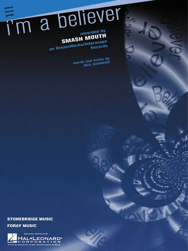 Smash Mouth I‘m a Believer Klavier, Gesang, Gitarre (Songbooks)