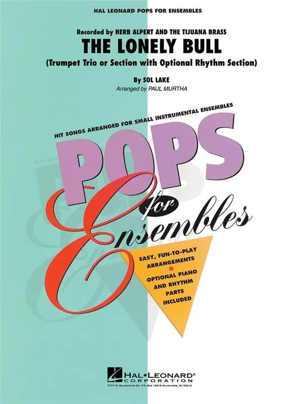 Sol Lake The Lonely Bull (Arr. Paul Murtha) Trompete Ensemble