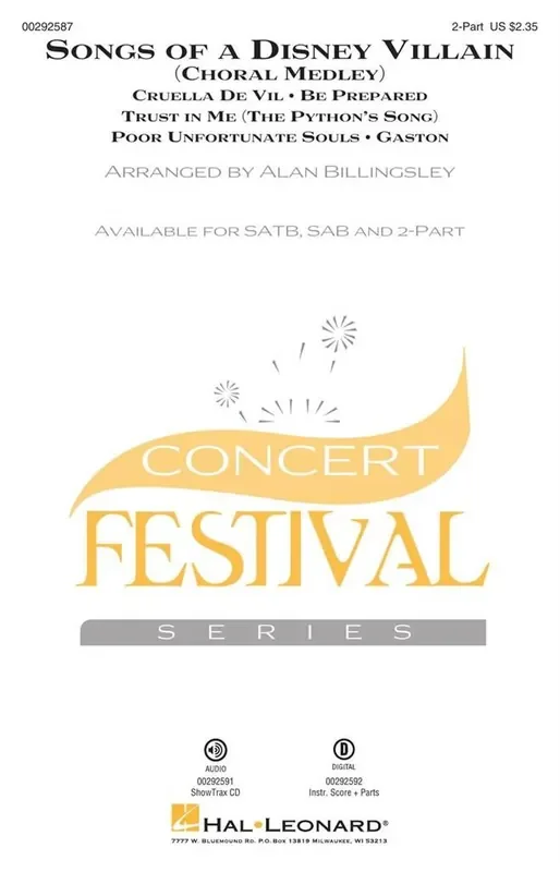 Songs of a Disney Villain (Arr. Alan Billingsley) Frauenchor mit Begleitung