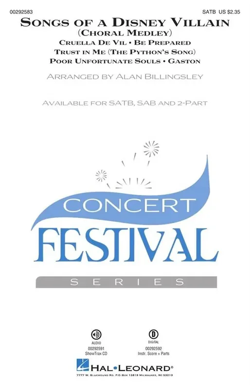 Songs of a Disney Villain (Arr. Alan Billingsley) Gemischter Chor mit Begleitung