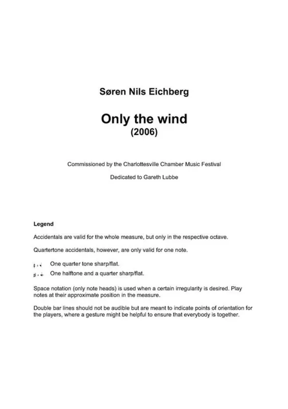 Søren Nils Eichberg Only The Wind Streichensemble