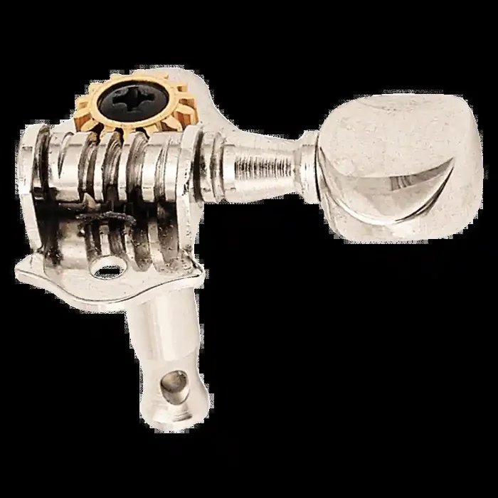 STA-TITE Geared Ukulele Pegs, Nickel, Metal Buttons / 4 Pieces