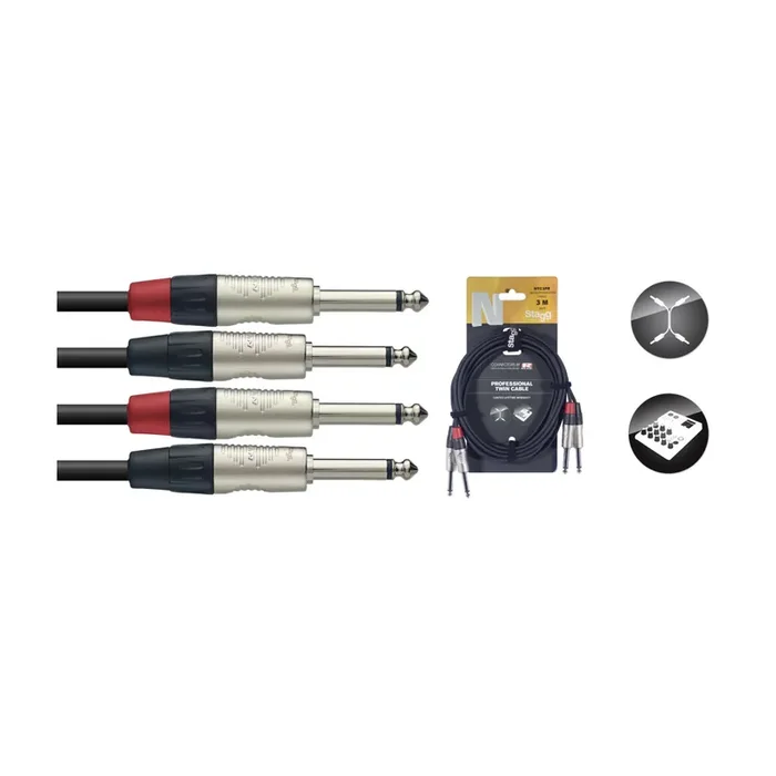 Stagg NTC3PR Zwillingskabel