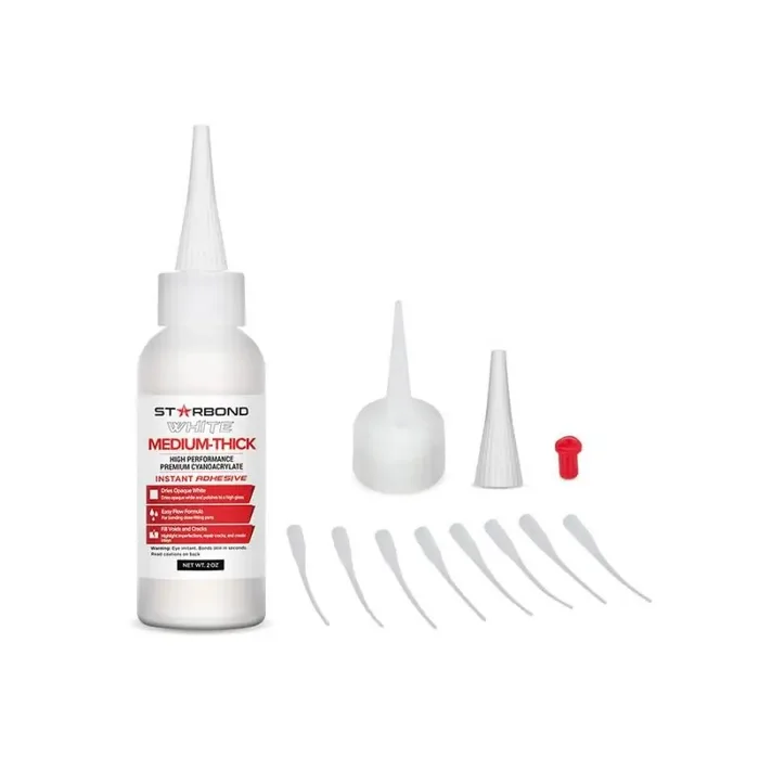 Starbond DW-500 white medium thick cyanoacrylic super glue, 2oz (57g)