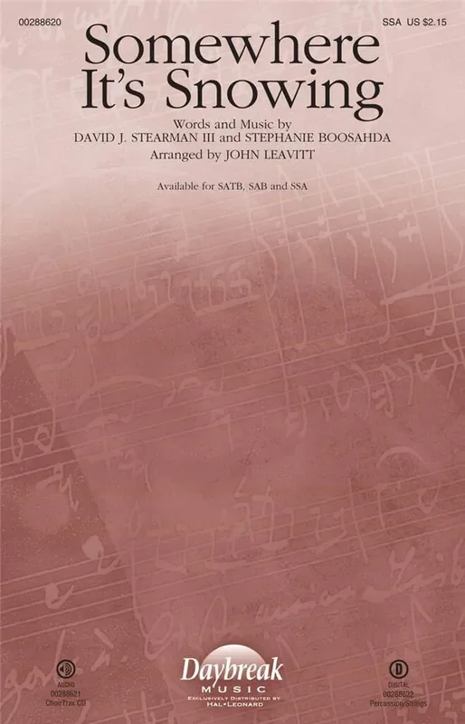 Stephanie Boosahda Somewhere It‘s Snowing (Arr. John Leavitt) Frauenchor mit Begleitung