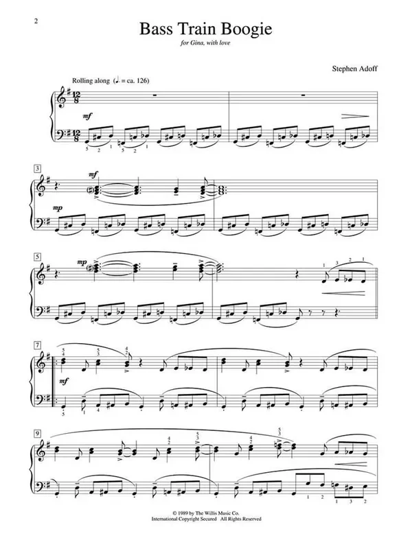Stephen Adoff Bass Train Boogie Klavier Solo