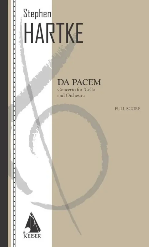 Stephen Hartke Da Pacem Concerto for Cello and Orchestra Orchester mit Solo
