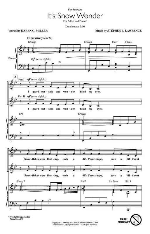 Stephen L. Lawrence It‘s Snow Wonder Frauenchor mit Begleitung