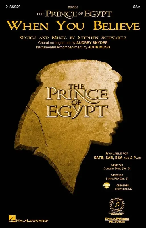 Stephen Schwartz When You Believe (from The Prince of Egypt) (Arr. Audrey Snyder) Frauenchor mit Begleitung